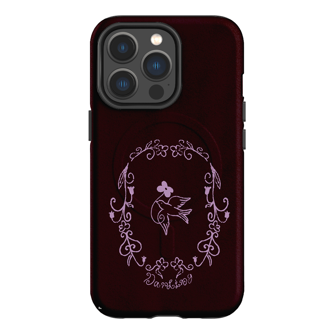 Darling Burgundy Printed Phone Cases by The Dairy - The Dairy