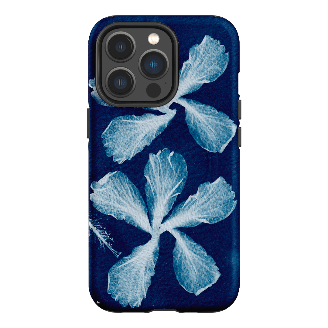 Hibiscus Cyanotype Printed Phone Cases iPhone 13 Pro / Armoured MagSafe by Sally Hungerford - The Dairy