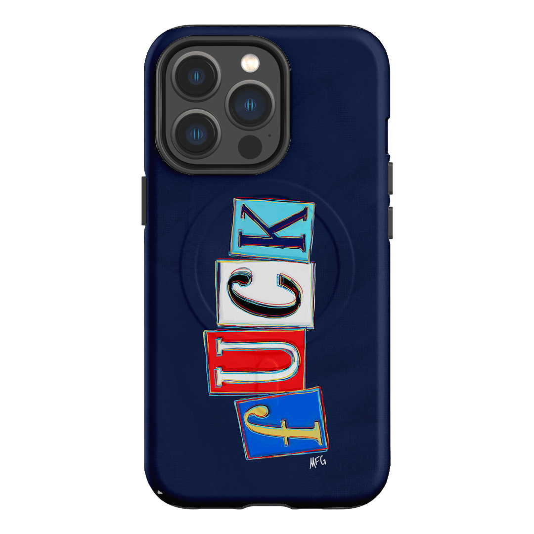 Lil Fcks Blue Printed Phone Cases iPhone 13 Pro / Armoured MagSafe by Margarbs Art - The Dairy