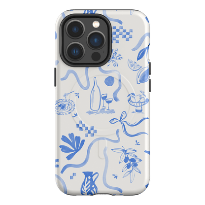 Mediterranean Wave Printed Phone Cases iPhone 13 Pro / Armoured MagSafe by Charlie Taylor - The Dairy