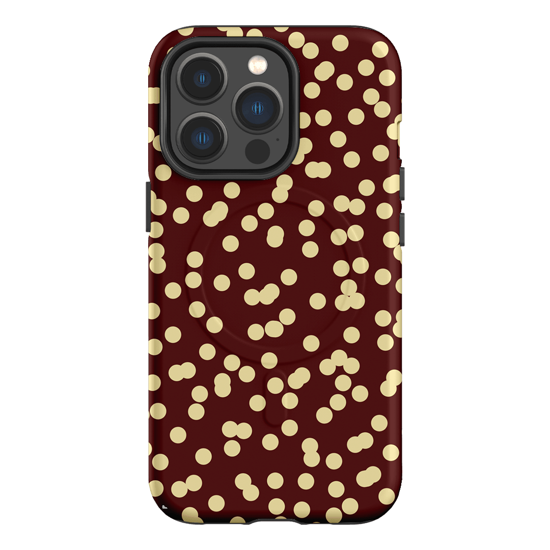 Mini Confetti Burgundy Butter Printed Phone Cases iPhone 13 Pro / Armoured MagSafe by Veronica Tucker - The Dairy