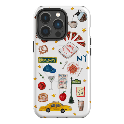 NYC White Printed Phone Cases iPhone 13 Pro / Armoured MagSafe by BG. Studio - The Dairy