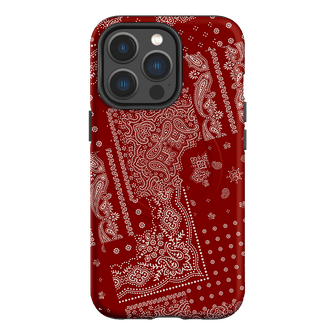 Paisley Crimson Printed Phone Cases iPhone 13 Pro / Armoured MagSafe by The Dairy - The Dairy