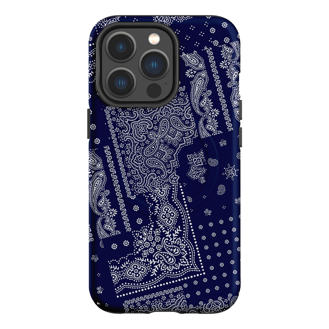 Paisley Indigo Printed Phone Cases iPhone 13 Pro / Armoured MagSafe by The Dairy - The Dairy