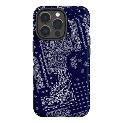 Paisley Indigo Printed Phone Cases iPhone 13 Pro / Armoured MagSafe by The Dairy - The Dairy