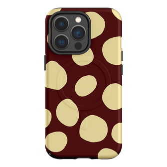 Pebbles Burgundy Butter Printed Phone Cases iPhone 13 Pro / Armoured MagSafe by Veronica Tucker - The Dairy
