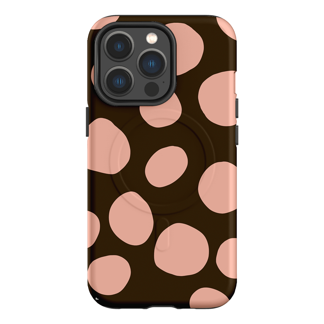 Pebbles Chocolate Pink Printed Phone Cases iPhone 13 Pro / Armoured MagSafe by Veronica Tucker - The Dairy