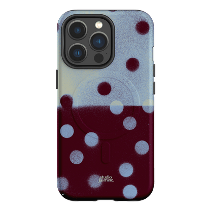 Plum Polka Dot Printed Phone Cases iPhone 13 Pro / Armoured MagSafe by Jasmine Dowling - The Dairy