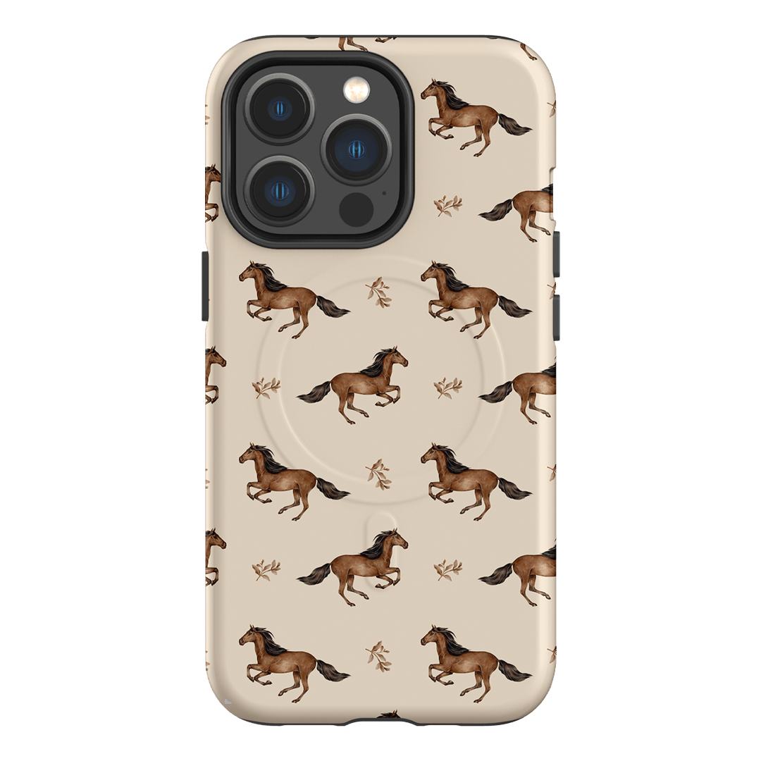 Running Horse Printed Phone Cases iPhone 13 Pro / Armoured MagSafe by Kasiags Art - The Dairy