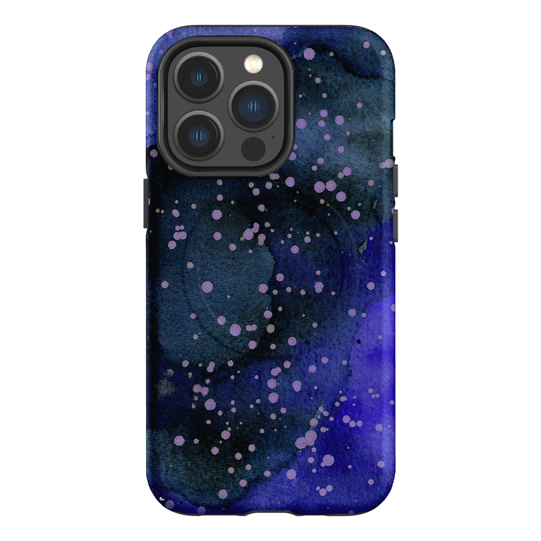 Spotty Navy Printed Phone Cases iPhone 13 Pro / Armoured MagSafe by The Dairy - The Dairy