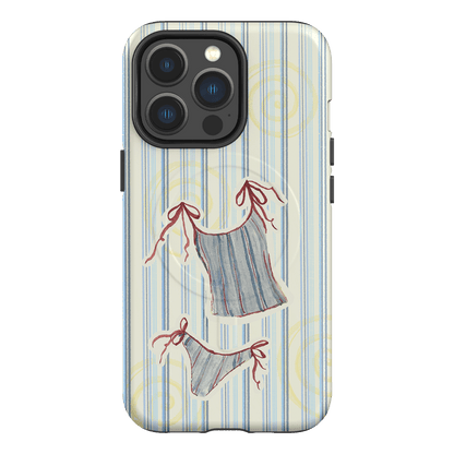 Stripe Tankini Printed Phone Cases iPhone 13 Pro / Armoured MagSafe by Kayla Carr - The Dairy