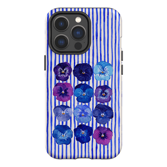Striped Pansies Printed Phone Cases iPhone 13 Pro / Armoured MagSafe by Kayla Henley - The Dairy