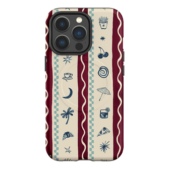 Summer Snacks Burgundy Printed Phone Cases iPhone 13 Pro / Armoured MagSafe by Charlie Taylor - The Dairy