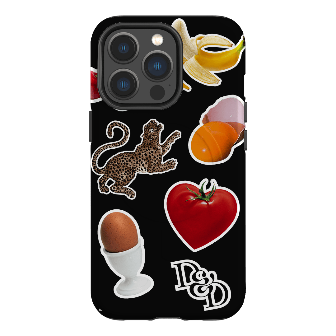 Sunday Stickers Black Printed Phone Cases iPhone 13 Pro / Armoured MagSafe by Desmond & Dempsey - The Dairy