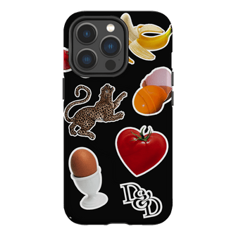 Sunday Stickers Black Printed Phone Cases iPhone 13 Pro / Armoured MagSafe by Desmond & Dempsey - The Dairy