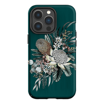 Teal Native Printed Phone Cases iPhone 13 Pro / Armoured MagSafe by Typoflora - The Dairy