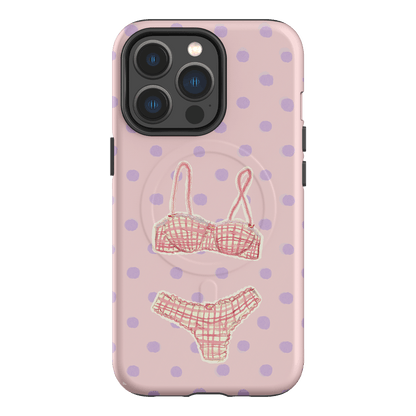Vintage Gingham Printed Phone Cases iPhone 13 Pro / Armoured MagSafe by Kayla Carr - The Dairy