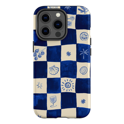 Afternoon Mezze Azure Printed Phone Cases iPhone 13 Pro / Armoured by Charlie Taylor - The Dairy