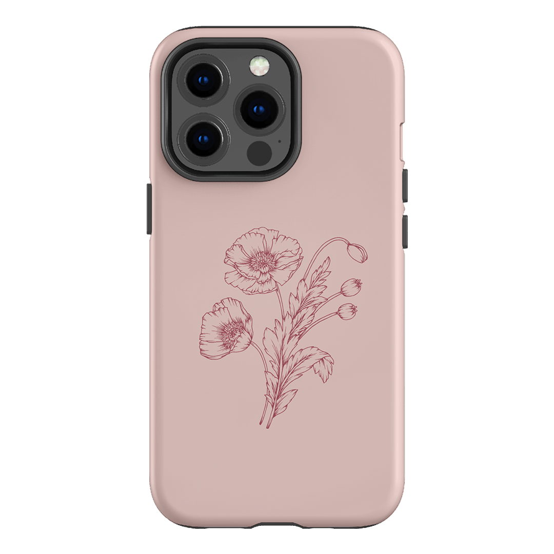 Blush Poppies Printed Phone Cases iPhone 13 Pro / Armoured by Typoflora - The Dairy