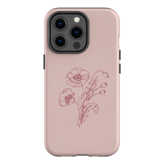 Blush Poppies Printed Phone Cases iPhone 13 Pro / Armoured by Typoflora - The Dairy