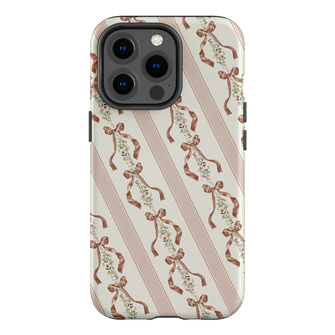 Bow Stripe Printed Phone Cases iPhone 13 Pro / Armoured by Veronica Tucker - The Dairy