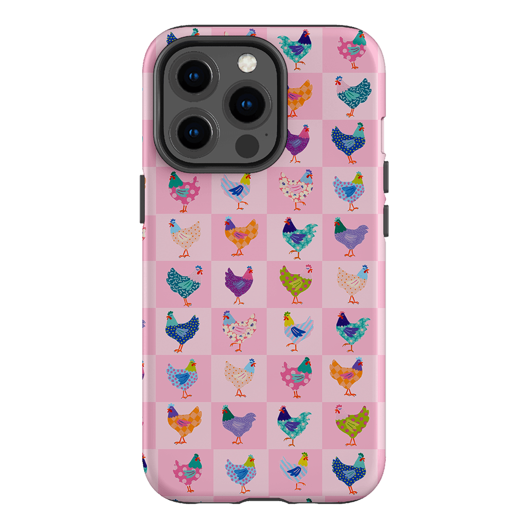 Checkered Chickens Printed Phone Cases iPhone 13 Pro / Armoured by Kayla Henley - The Dairy