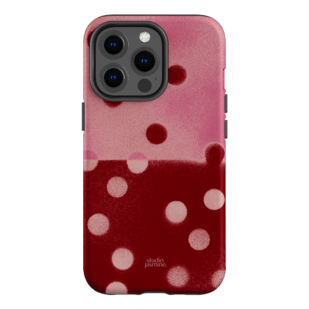 Cherry Polka Dot Printed Phone Cases iPhone 13 Pro / Armoured by Jasmine Dowling - The Dairy