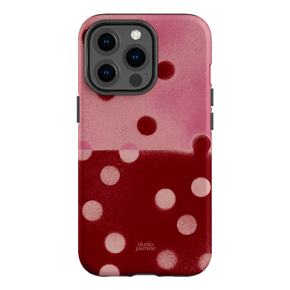 Cherry Polka Dot Printed Phone Cases iPhone 13 Pro / Armoured by Jasmine Dowling - The Dairy