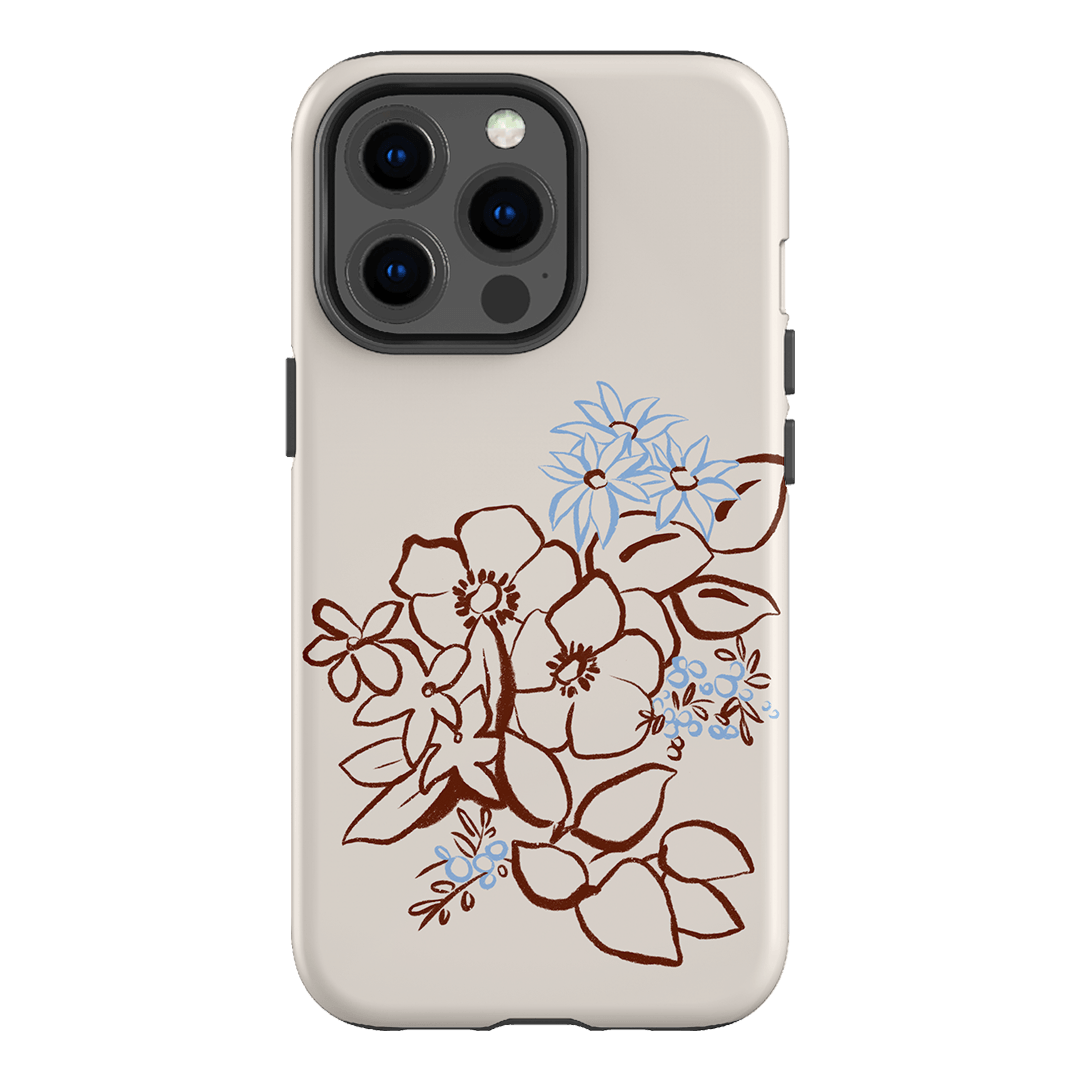Cream Posy Printed Phone Cases iPhone 13 Pro / Armoured by Typoflora - The Dairy
