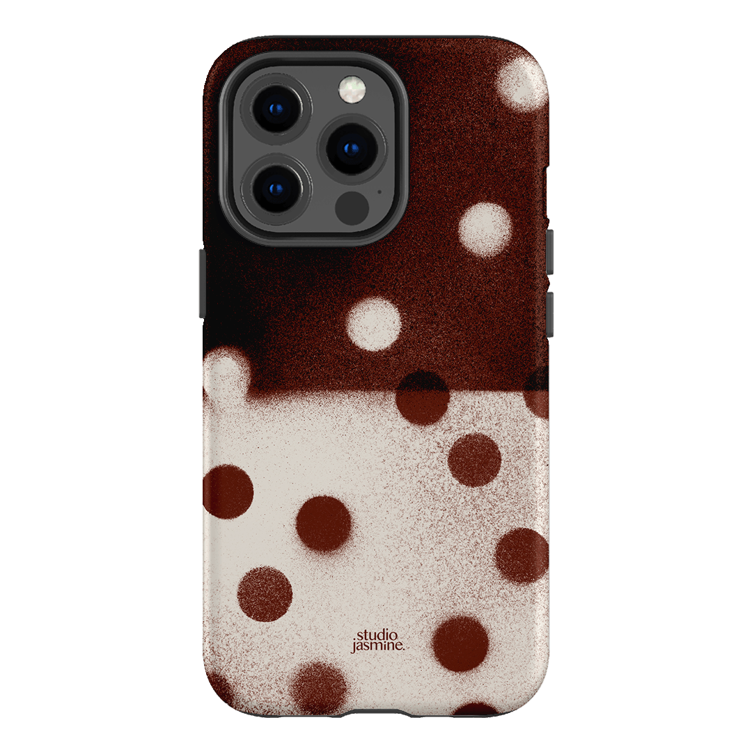 Espresso Polka Dot Printed Phone Cases iPhone 13 Pro / Armoured by Jasmine Dowling - The Dairy
