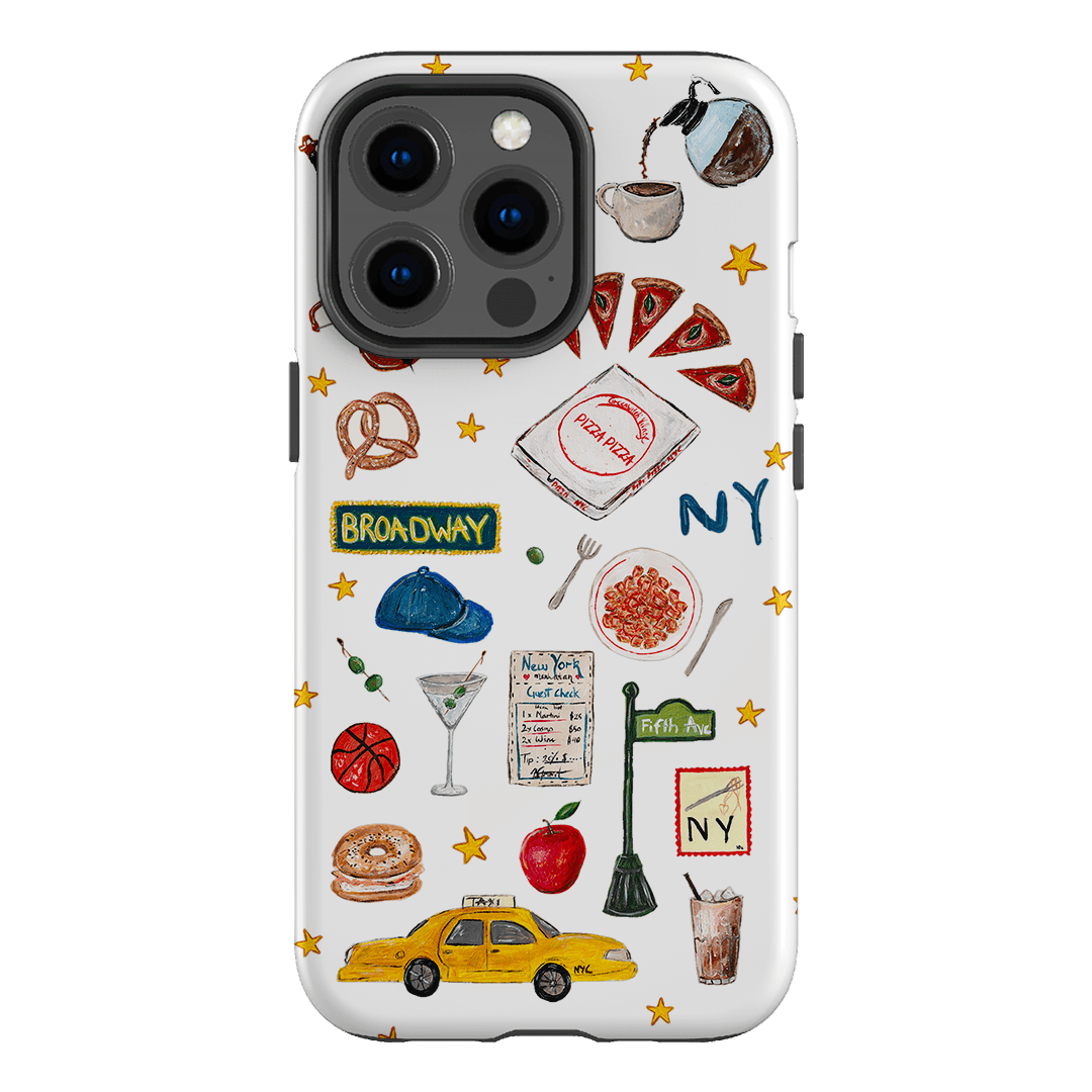 NYC White Printed Phone Cases iPhone 13 Pro / Armoured by BG. Studio - The Dairy