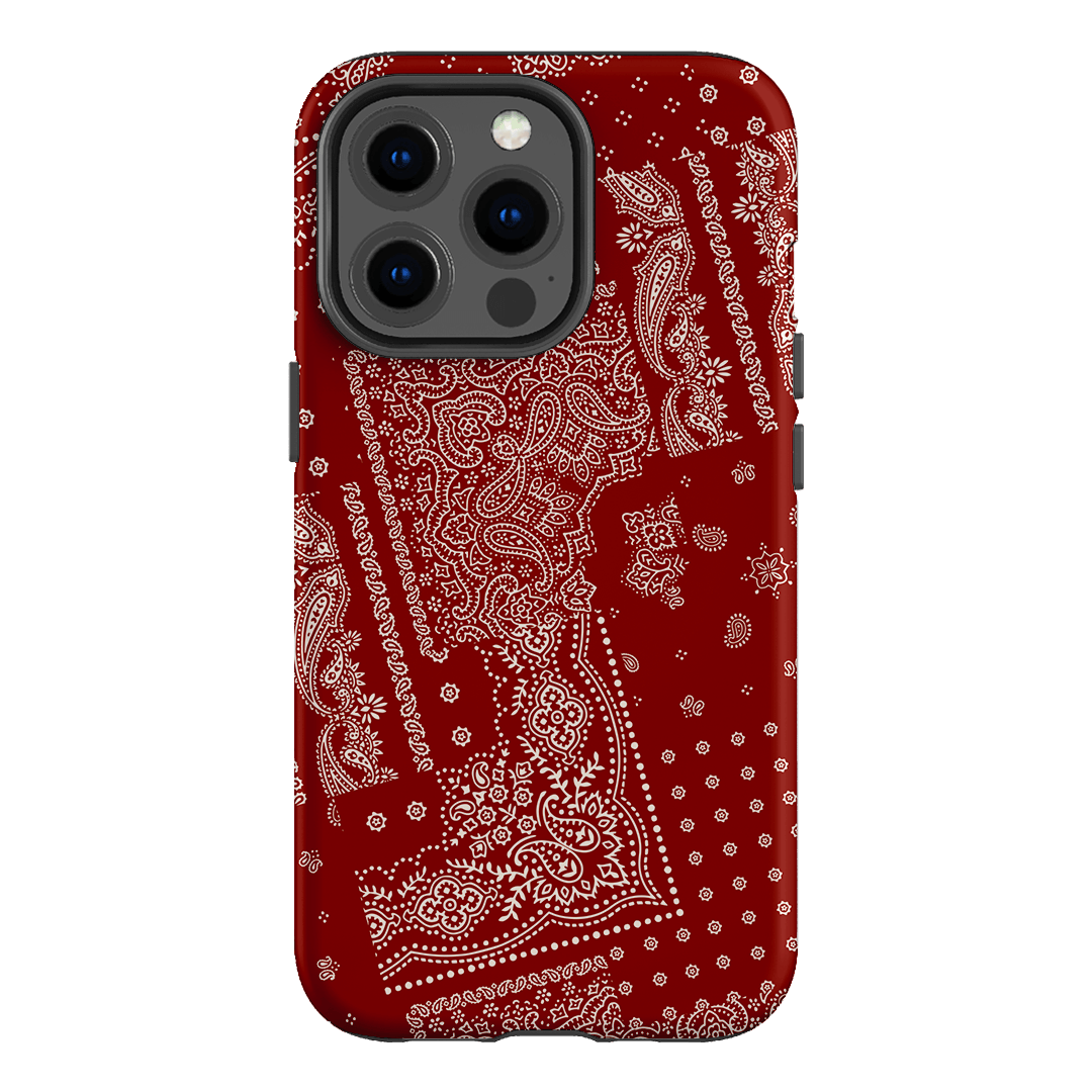 Paisley Crimson Printed Phone Cases iPhone 13 Pro / Armoured by The Dairy - The Dairy