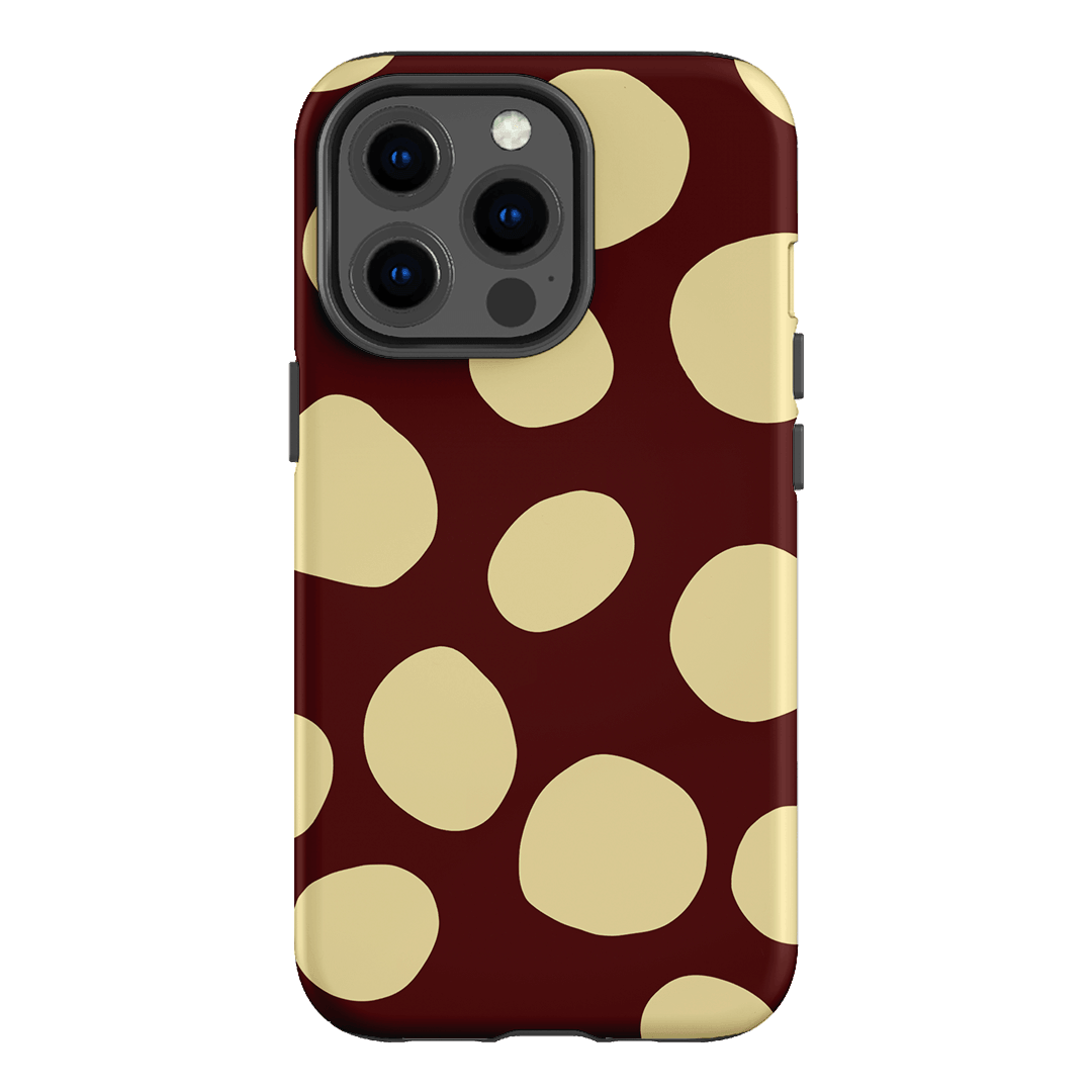 Pebbles Burgundy Butter Printed Phone Cases iPhone 13 Pro / Armoured by Veronica Tucker - The Dairy