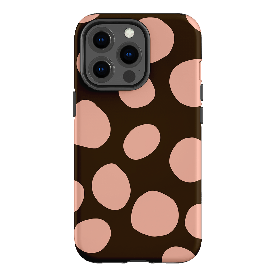 Pebbles Chocolate Pink Printed Phone Cases iPhone 13 Pro / Armoured by Veronica Tucker - The Dairy