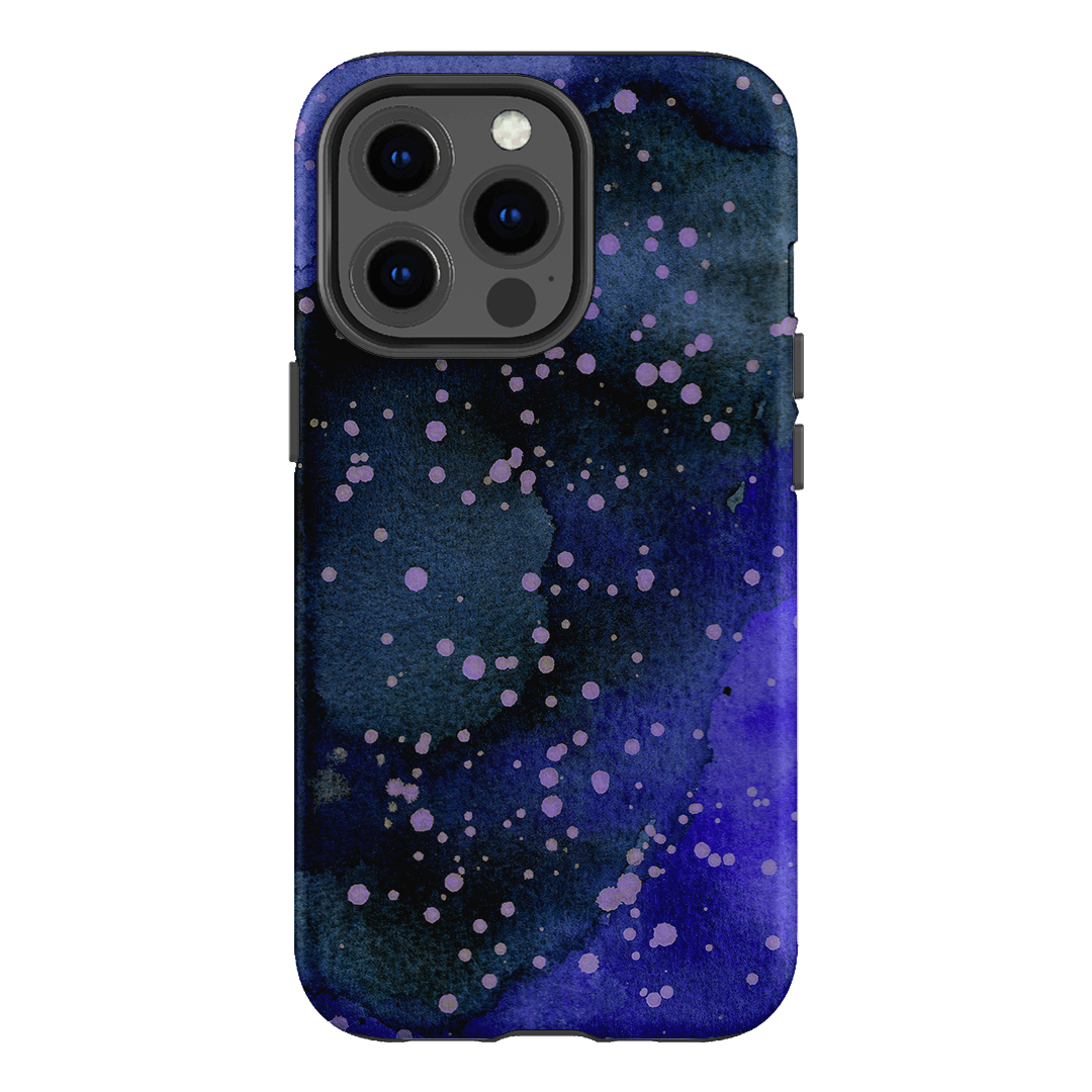 Spotty Navy Printed Phone Cases iPhone 13 Pro / Armoured by The Dairy - The Dairy
