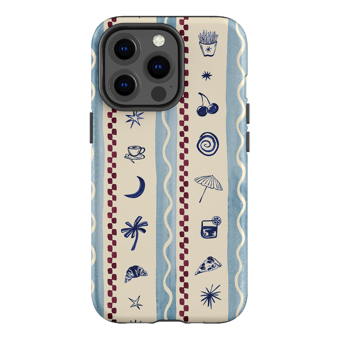 Summer Snacks Blue Printed Phone Cases iPhone 13 Pro / Armoured by Charlie Taylor - The Dairy