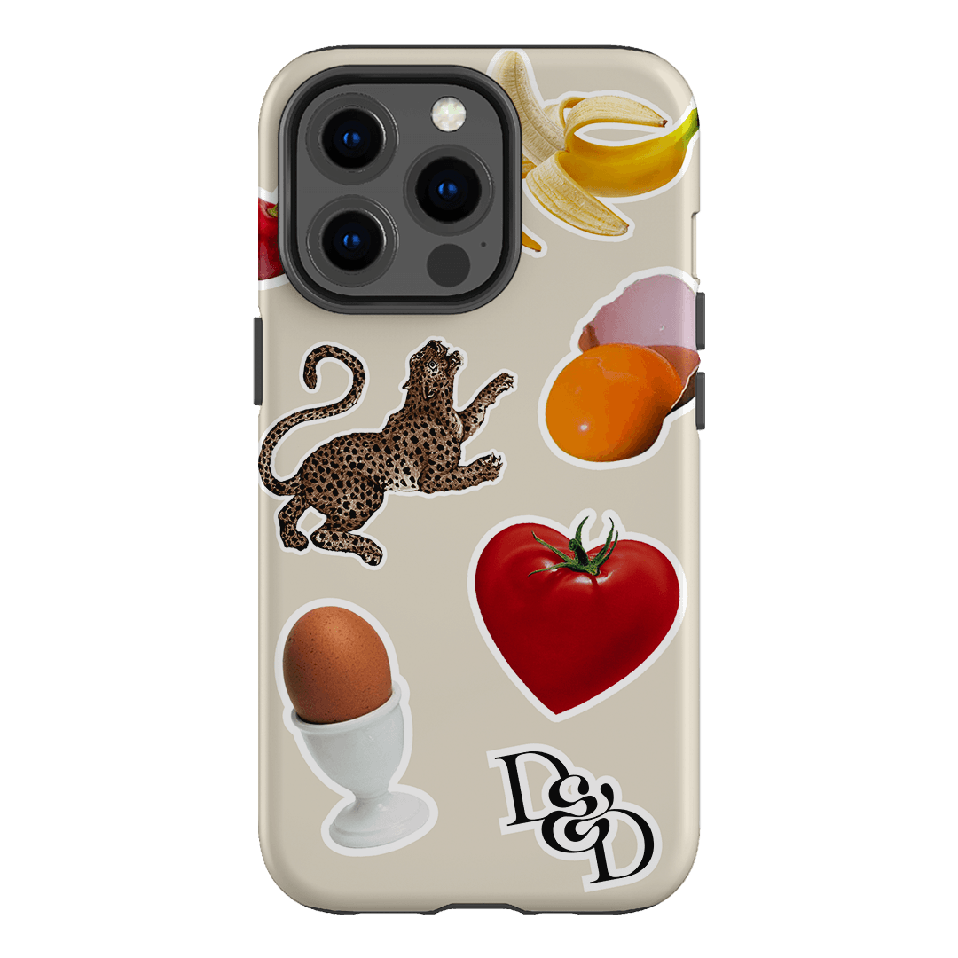 Sunday Stickers Cream Printed Phone Cases iPhone 13 Pro / Armoured by Desmond & Dempsey - The Dairy