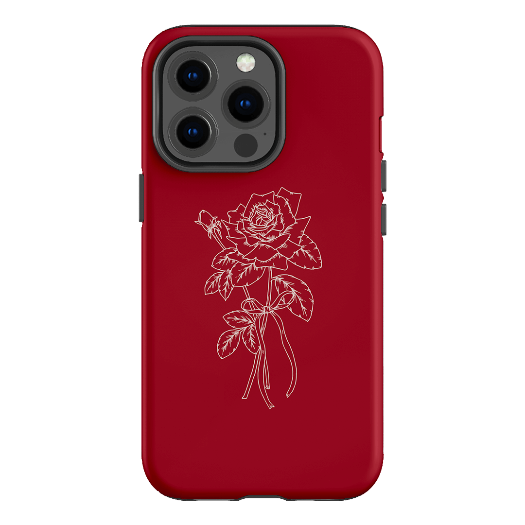 Red Rose Printed Phone Cases iPhone 13 Pro / Armoured by Typoflora - The Dairy