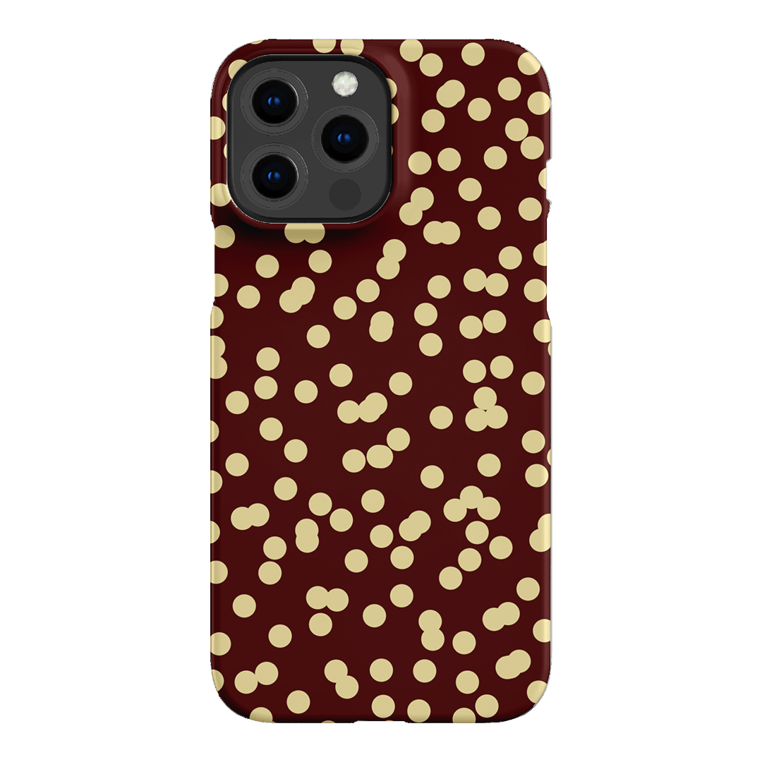 Mini Confetti Burgundy Butter Printed Phone Cases iPhone 13 Pro Max / Snap by Veronica Tucker - The Dairy