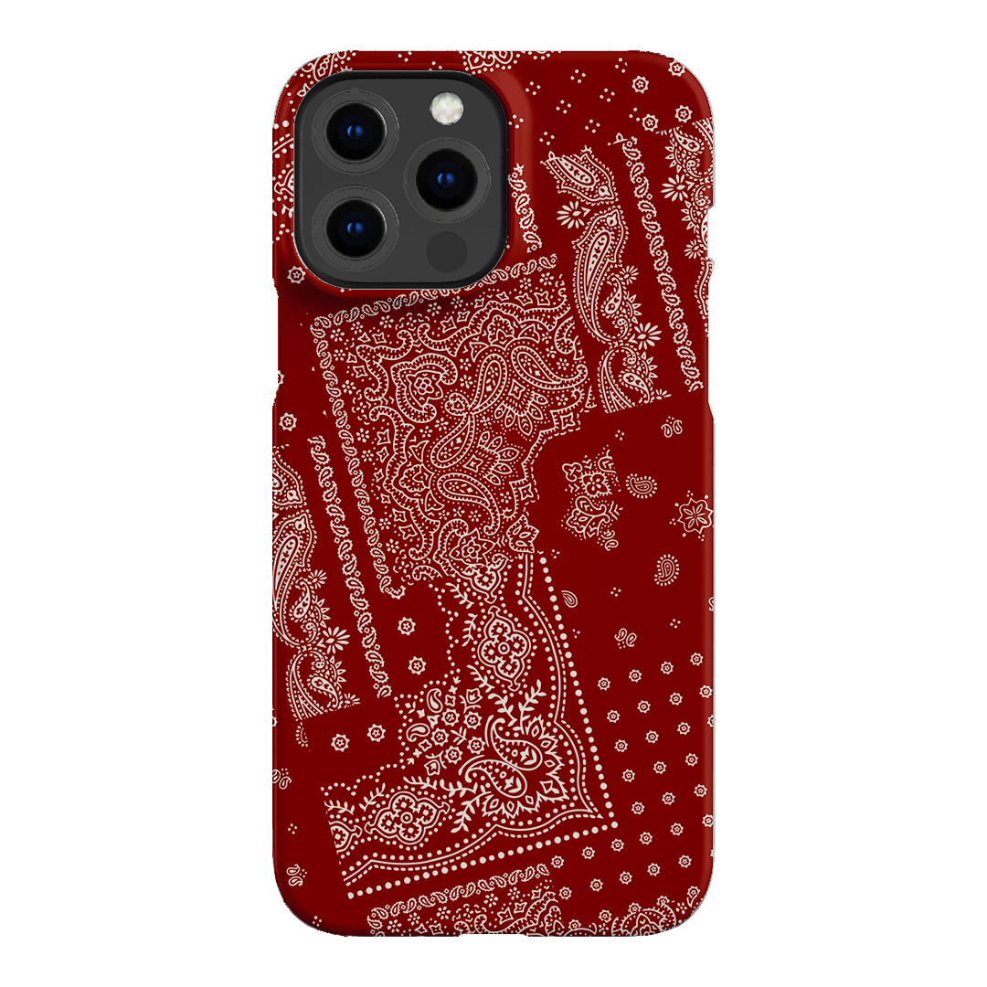 Paisley Crimson Printed Phone Cases iPhone 13 Pro Max / Snap by The Dairy - The Dairy