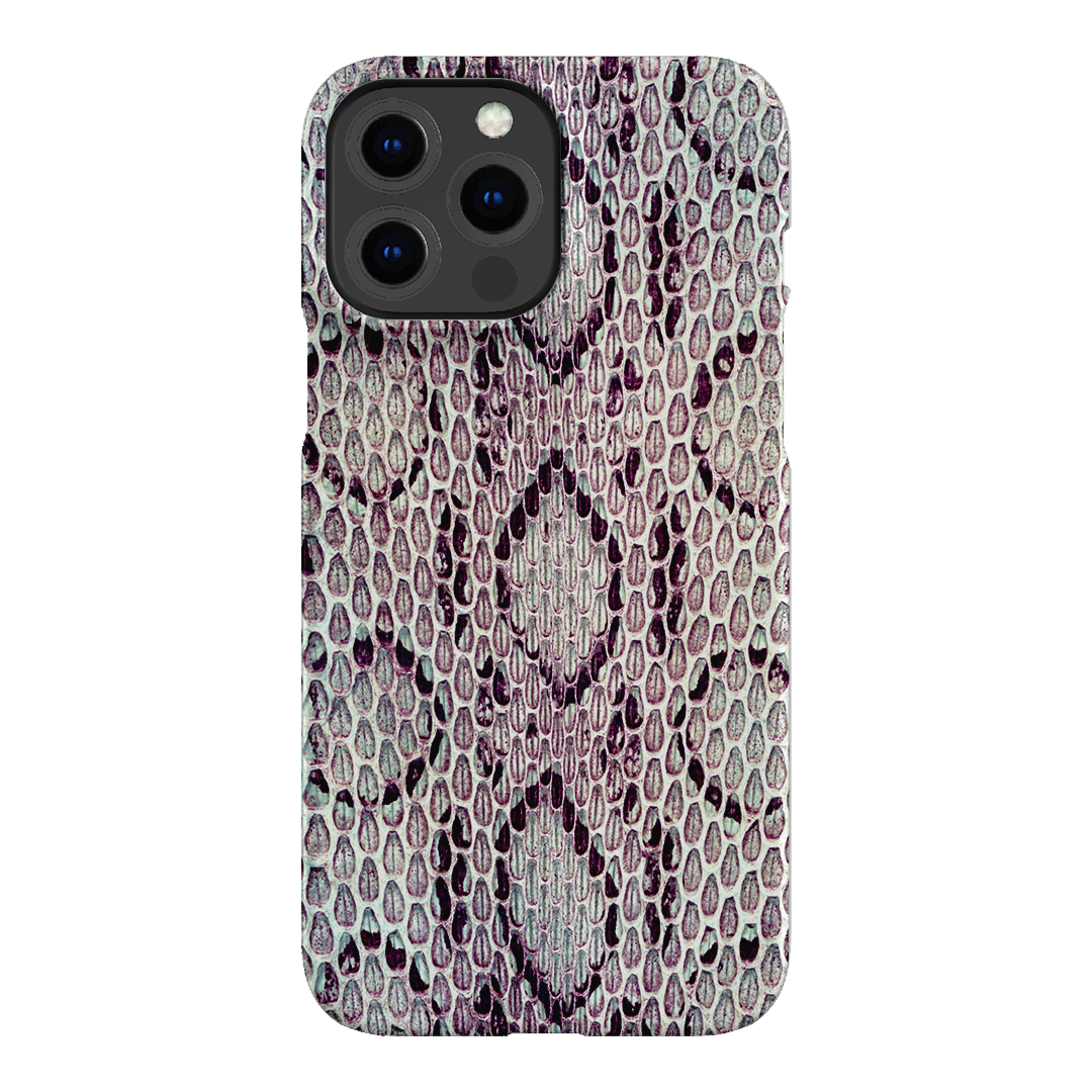 Plum Python Printed Phone Cases iPhone 13 Pro Max / Snap by The Dairy - The Dairy
