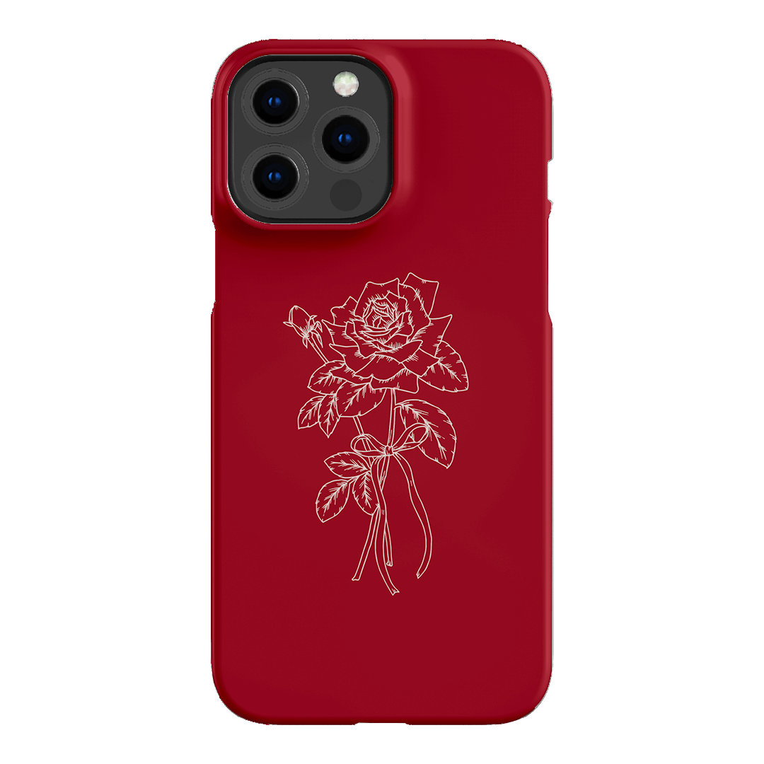 Red Rose Printed Phone Cases iPhone 13 Pro Max / Snap by Typoflora - The Dairy