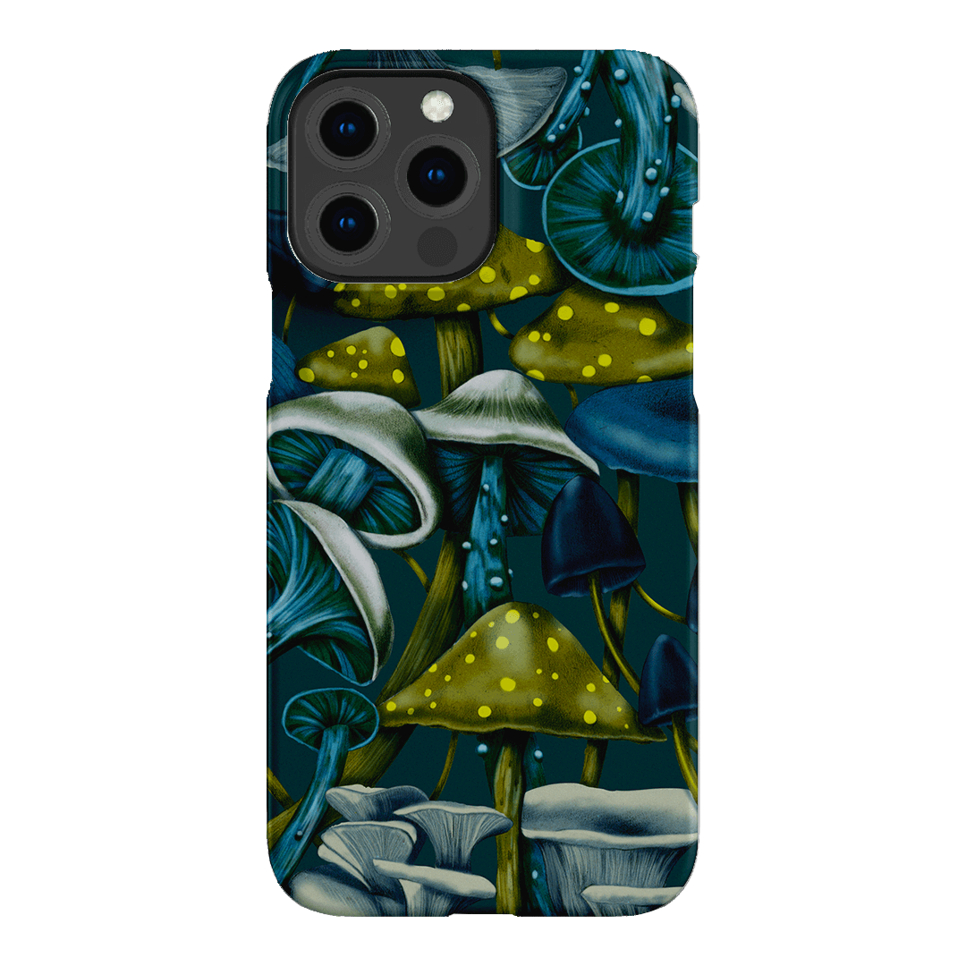 Shrooms Blue Printed Phone Cases iPhone 13 Pro Max / Snap by Kelly Thompson - The Dairy