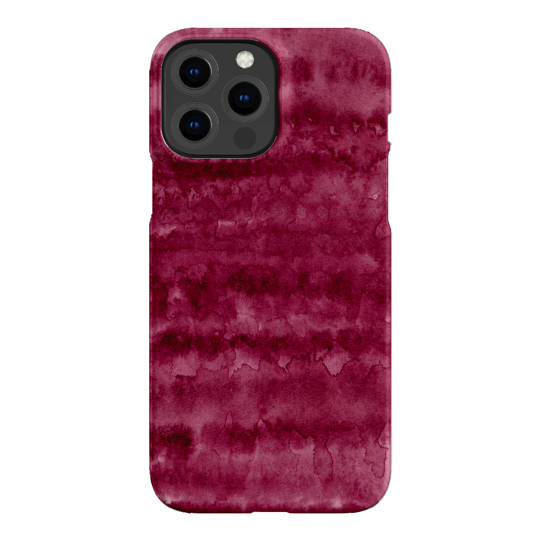 Watercolour Stripes Burgundy Printed Phone Cases iPhone 13 Pro Max / Snap by The Dairy - The Dairy