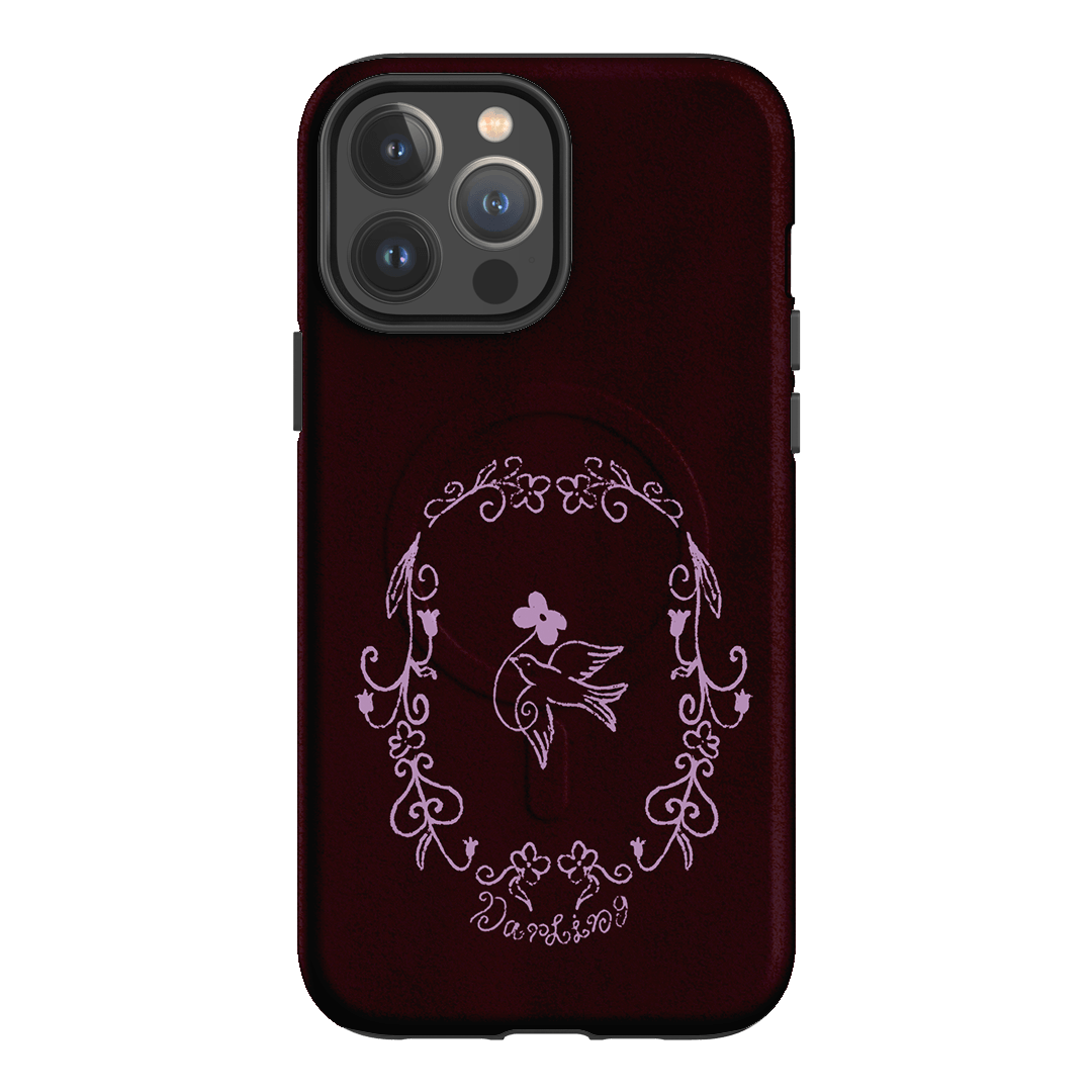 Darling Burgundy Printed Phone Cases by The Dairy - The Dairy