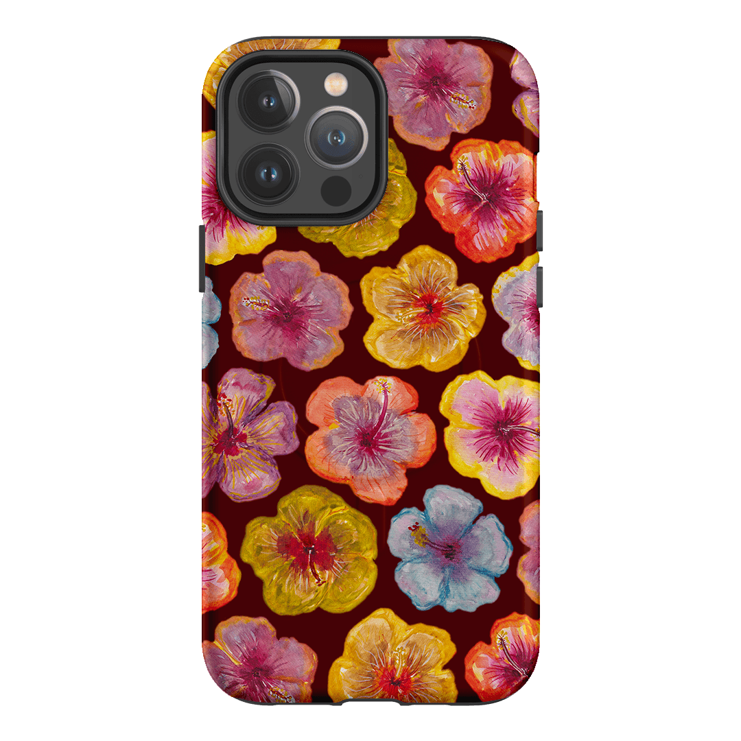 Hibiscus Holiday Rouge Printed Phone Cases iPhone 13 Pro Max / Armoured MagSafe by BG. Studio - The Dairy