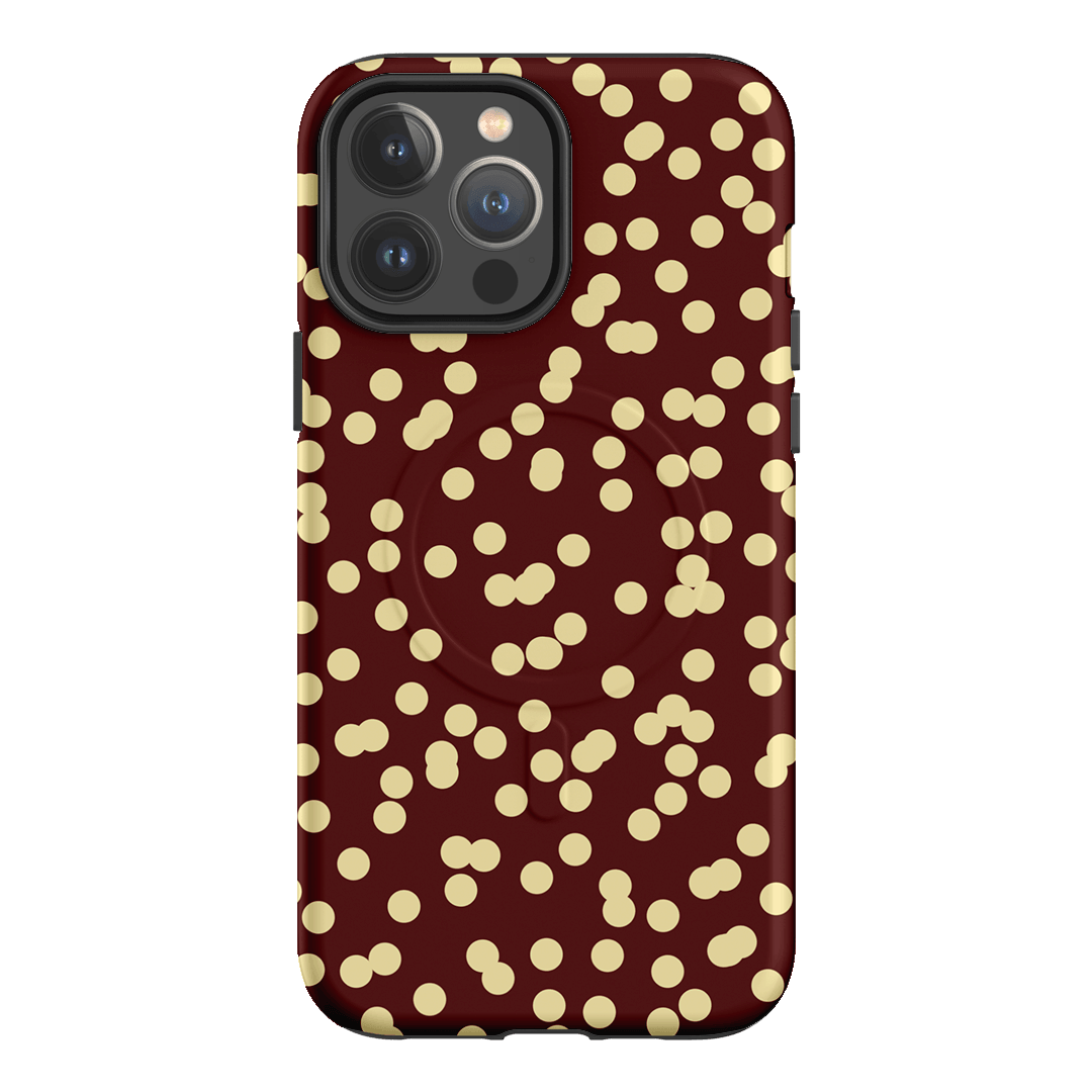 Mini Confetti Burgundy Butter Printed Phone Cases iPhone 13 Pro Max / Armoured MagSafe by Veronica Tucker - The Dairy