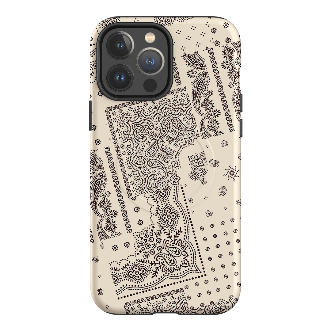 Paisley Ecru Printed Phone Cases iPhone 13 Pro Max / Armoured MagSafe by The Dairy - The Dairy