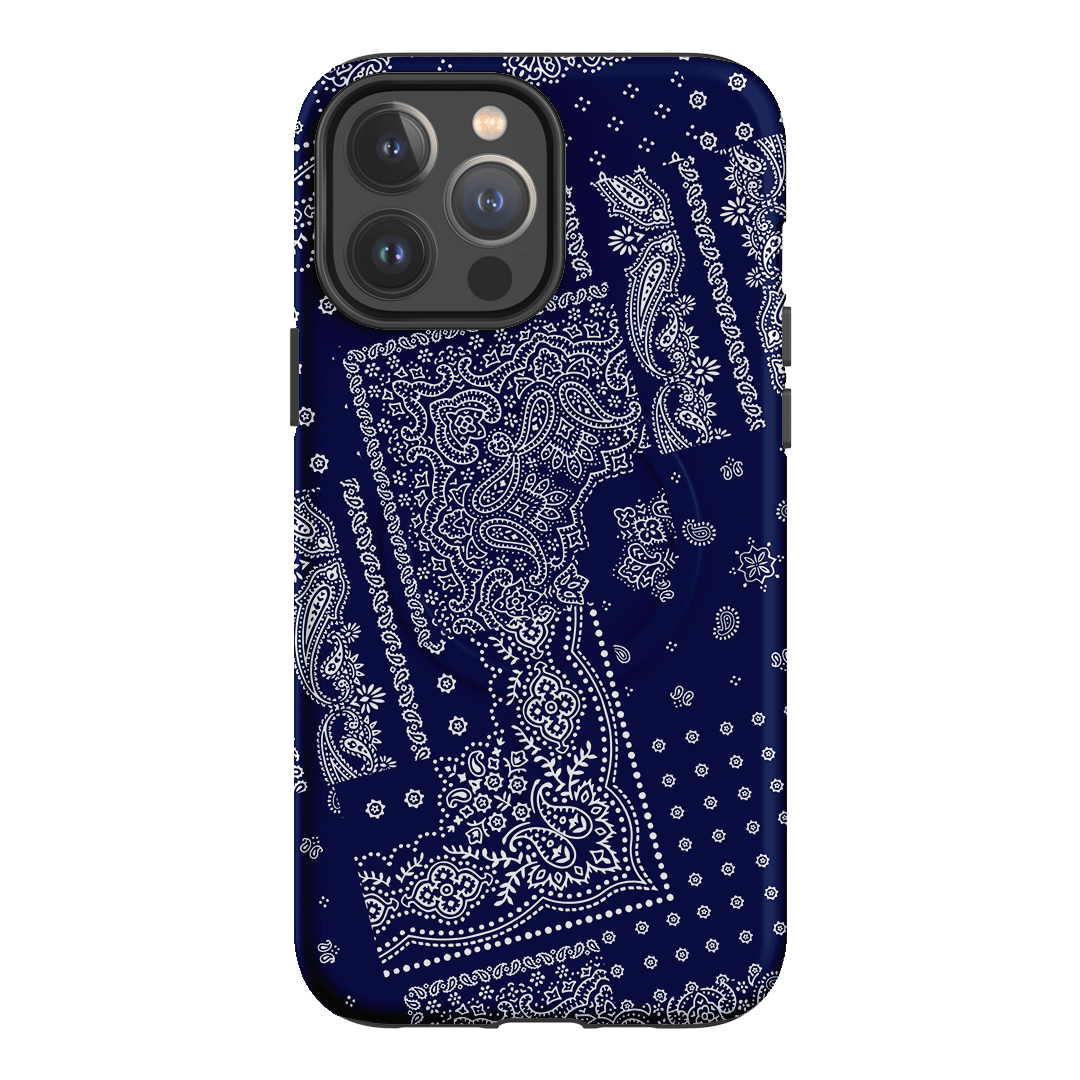 Paisley Indigo Printed Phone Cases iPhone 13 Pro Max / Armoured MagSafe by The Dairy - The Dairy