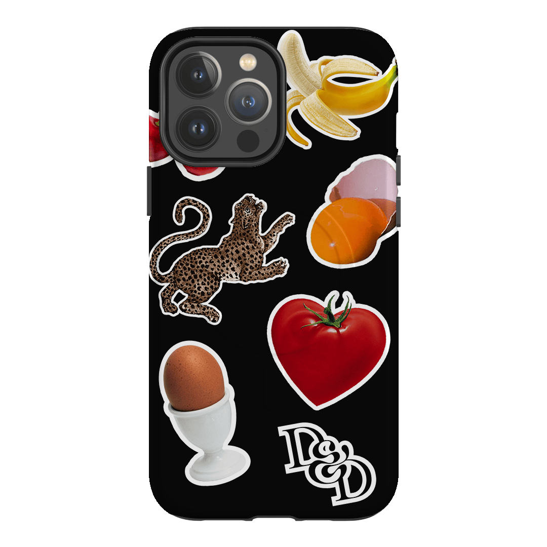Sunday Stickers Black Printed Phone Cases iPhone 13 Pro Max / Armoured MagSafe by Desmond & Dempsey - The Dairy